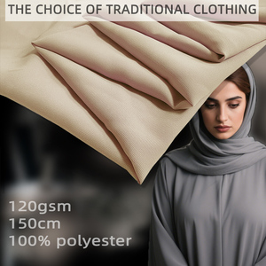 Fabbrica vendita calda 100% gonna di poliestere tinto tessuto abito campione libero tessuto di poliestere Abaya - Product Image 2