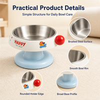Gamelle surélevée au design ludique crème glacée pour faciliter l'alimentation des petits animaux et garder les coins de la mangeoire propres – Gamelle quotidienne surélevée pour animaux de compagnie