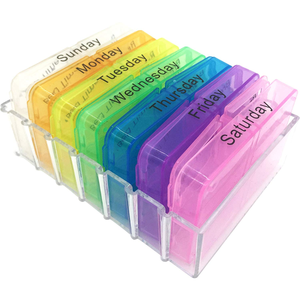 กล่องเก็บวิตามิน <span class=keywords><strong>Uplus</strong></span> UP-PB15 สำหรับ 7 วัน 28 ช่อง กล่องยาพกพา สีสันสดใส ใช้งานได้จริง ทนทาน ลดราคาพิเศษ - Product Image 3