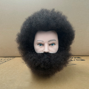Vente en gros Tête de mannequin homme <span class=keywords><strong>afro</strong></span> de cosmétologie pour tresser des mannequins de formation Tête de poupée factice Tête de mannequins de <span class=keywords><strong>cheveux</strong></span> - Product Image 1