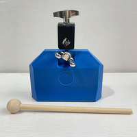 Plastic Cow Bell and Square Clapper Shelf Percussion Instrument Durable Teaching Aid Set