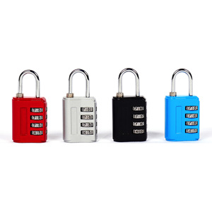 Combination <b>Padlock</b> 4 Digit Zinc Alloy Resettable Lock For Luggage Cabinet Backpack Locker Door Toolbox Travel Use - Product Image 1
