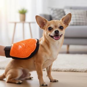 Guanto per toelettatura animali YOMMY 2 in 1 reversibile con spazzola in silicone per la rimozione dei peli di cani e gatti e per massaggiare - Product Image 6