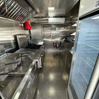 Remorque alimentaire en acier inoxydable de haute qualité, camion de restauration entièrement équipé, chariot à café et à snacks, fermé, multifonctionnel, carré