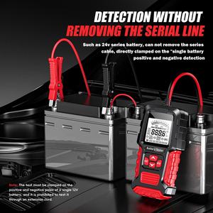 Testador de Bateria FOXSUR FBT 300 SOH <span class=keywords><strong>SOC</strong></span> Display Moto Carro Bateria Testador 12-24V Detector Bateria - Product Image 5