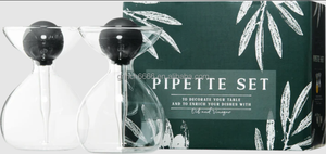 Set <span class=keywords><strong>huile</strong></span> et vinaigre en verre avec pipette Set de pipettes en verre carafes en verre faites à la main avec pipettes - Product Image 4