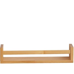 Wall Mounted Wooden <b>Shelf</b> Natural Wood Color Rectangle Countertop Multipurpose Home Decoration Display <b>Rack</b> - Product Image 2