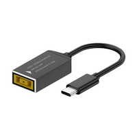 DC USB tipo C adaptador de corriente convertidor 65W portátil conector de alimentación hembra a macho USB C adaptador para Mbook para Lenovo para HP