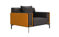 Ensemble de bureau de luxe moderne, fauteuil lounge individuel, canapé-lit trois places, sectionnel modulaire minimaliste pour réception, appartement et atelier