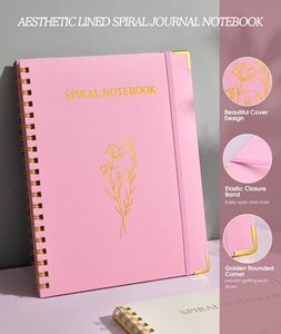 Özel tasarlanmış ve logo 10.5*8.5 inç dizüstü Spiral ciltleme hattı dergisi iş hediye okul ofis kişisel ciltli defter - Product Image 2