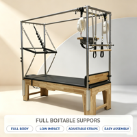 Lit de Pilates Cadillac MJD M201A en bois de chêne durable, pour usage domestique et commercial, yoga, fitness, musculation, santé
