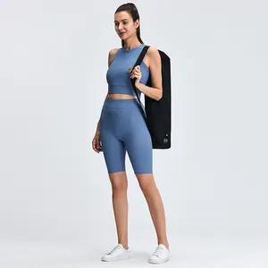 Sexysport-BH Gesäßstraffung Mode Sportbekleidung Großhandel Lieferanten Yoga-Leggings nahtloser Trainings-Yoga-Doppelstück-Set für Damen