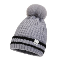 Gorro de Punto de Algodón Unisex para Invierno, Cálido, Transpirable e Impermeable, con Pompón de Peluche y Forro Polar, para Exteriores, Playa y Negocios
