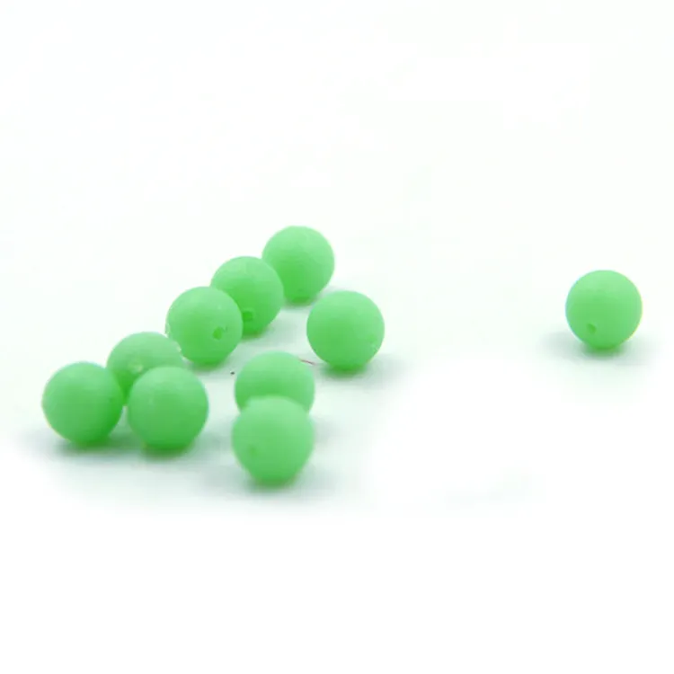 Weihe 6Mm/8Mm Groen Blok Kralen Vissen Ronde Lichtgevende Bead Stopper