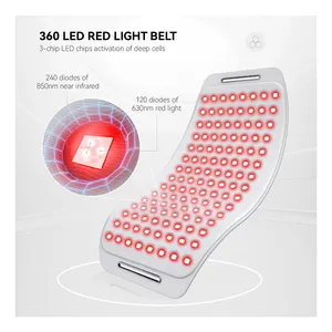 Hello Face Wearable Red LED Light Therapy Wrap Devices 630nm 850nm Cinturón de terapia de luz infrarroja para aliviar el dolor de espalda/músculo