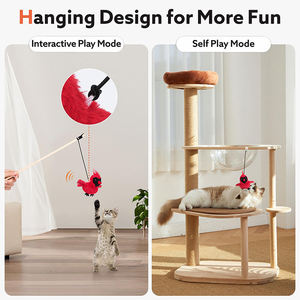 Juguetes para Mascotas: Pájaros Interactivos con Sonido de Canto, Juguetes de Ejercicio para Gatos con Sonido de Pájaro Realista, Juguetes Automáticos USB con Catnip para Gatos - Product Image 3