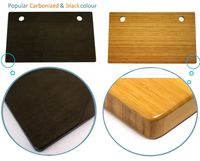 Plateau de table en bambou massif 48x24, bambou naturel pour bureau à domicile