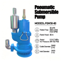 Pompe pneumatique industrielle SP-SP30-80 pour fosse de relevage, 30m³/h, hauteur de refoulement 80m, pompe à turbine à air pour applications marines, minières et traitement des eaux usées