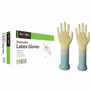 Guantes desechables de látex Guante de látex Logotipo impreso Guantes de goma Látex - Product Image 5