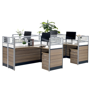 <span class=keywords><strong>Bureau</strong></span> <span class=keywords><strong>de</strong></span> Barbier Moderne en L HongQiao pour 4 Personnes avec Écran <span class=keywords><strong>de</strong></span> Travail en Fer et Porte-Cartes, Chaise d'Angle pour Barbier - Product Image 5