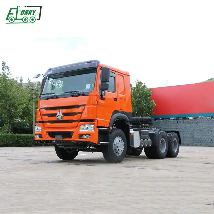 Sinotruk Howo 6x4 Camión tractor usado 371hp EURO 2 Sino Camión pesado de combustible diésel Transmisión manual 8x4 Rueda motriz Techo alto Nuevo