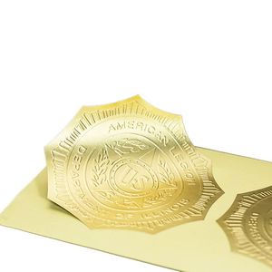 Etiquetas Adhesivas Redondas con Logotipo Metálico en Relieve 3D Personalizadas para Empaques de Lujo - Product Image 3