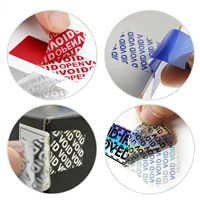Muestra Gratuita de Etiqueta Adhesiva de Seguridad Personalizada, Impresa en Vinilo, Resistente al Agua, Anti-Falsificación, para Garantía de Productos Electrónicos