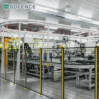 Clôture de protection d'atelier en acier à faible teneur en carbone pour équipement de forage automatisé avec revêtement en poudre et conception de zone de sécurité flexible