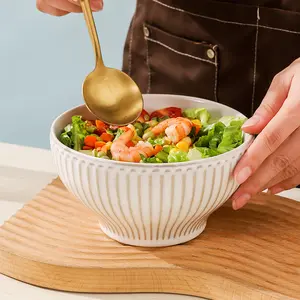 Peralatan Makan Kualitas Tinggi Mangkuk Salad Pernikahan Hotel Restoran Peralatan Makan Mangkuk Mie Keramik