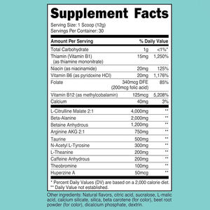OEM cheto-Friendly Pre-allenamento in polvere Beta alanina + citrullina malato per uomini e donne nutrizione sportiva - Product Image 2