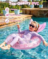 Bouée de natation sirène gonflable en PVC personnalisée, tubes de bain mignons, flotteurs de piscine pour enfants, pour jeux aquatiques en famille en extérieur dans la cour