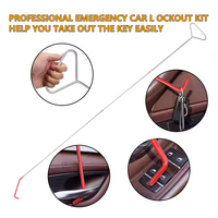 Kit d'outils de déverrouillage de voiture 15 pièces, ensemble de crochets de serrurier automobile Slim Jim d'urgence