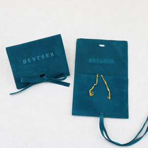 Bolsa de Joyería Personalizada de Terciopelo Sintético, Bolsa de Embalaje de Joyería de Terciopelo con Logotipo Personalizado y Exhibición - Product Image 3