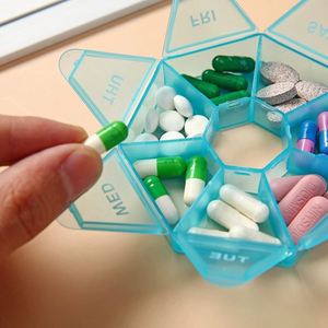 Organisateur de médicaments hebdomadaire coloré pour 7 jours, avec étui de voyage portable, boîte à pilules AM/PM (Lun-Sam) - Product Image 4