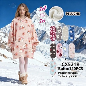 Chaqueta de Forro Polar con Capucha para Mujer, Estampado Digital, 100% Poliéster, Transpirable, Ropa de Esquí, Talla Adulto - Product Image 3
