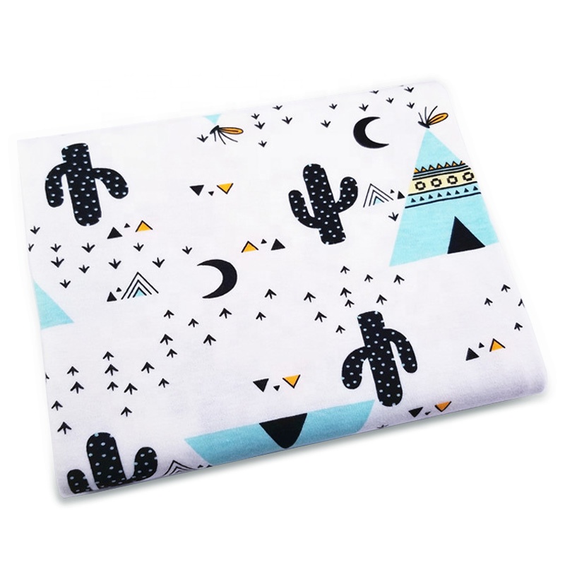 Детская трикотажная ткань с принтом из 100% хлопка