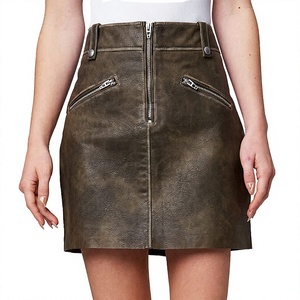 Jupes en cuir de couleur unie, nouvelle conception, style streetwear, tissu respirant, cuir de haute qualité - Product Image 1