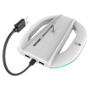 Soporte vertical RGB con almohadilla antideslizante Base <span class=keywords><strong>LED</strong></span> Soporte para juegos Estable para disco de consola delgada PS5 y dígitos - Product Image 3