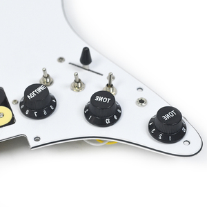 Circuitos de pastillas para guitarra eléctrica ST para zurdos Coil 3.5 SSH (H010+HBC+500K-15+473) con pastilla Zebra + Blanco/Negro - Product Image 3