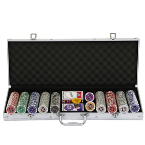 Ensemble de 500 <span class=keywords><strong>jetons</strong></span> de <span class=keywords><strong>poker</strong></span> avec étui de transport en aluminium, <span class=keywords><strong>jetons</strong></span> de <span class=keywords><strong>poker</strong></span> personnalisés de 11,5 g avec numéros, jeux de Texas Hold'em et de Blackjack - Product Image 2