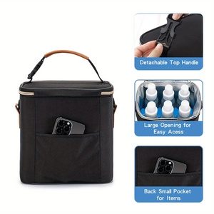 <span class=keywords><strong>Sac</strong></span> <span class=keywords><strong>isotherme</strong></span> pour lait maternel avec pack de glace, capacité de 4 biberons jusqu'à 9 onces, <span class=keywords><strong>sac</strong></span> à biberons idéal pour les mamans allaitantes et la garderie - Product Image 2