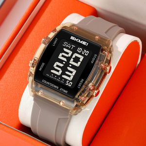 Skmei Digital Watch Unisex Silicone Strap 50m Waterproof Electronic Wristwatch With Light And Countdown Feature - Product Image 2