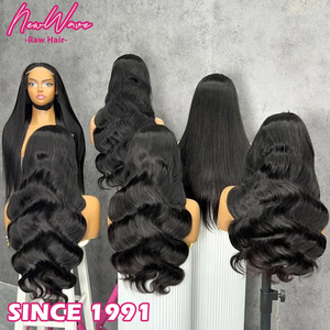 Parrucca Frontale in Pizzo HD 13X6 Vietnamita Grezza, Onda Corporea, Densità 250%, Ricci Birmani, 100% Capelli Umani, <span class=keywords><strong>Parrucche</strong></span> Frontali Senza Colla per Donne di Colore - Product Image 2