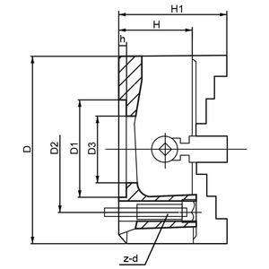 Machine tools and accessories, <b>Chucks</b>, FERVI 4-JAW INDEPENDENT PLATFORM - Product Image 1