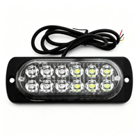 Feux de signalisation d'urgence pour camion, 12W LED, 12-24V, IP65, montage latéral, boîtier en alliage d'aluminium, 11 modes stroboscopiques, multicolores