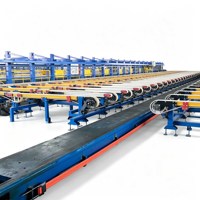 Table de refroidissement pour extrusion d'aluminium 1650T, 65KW, 380V, avec table de dévidage PLC et ligne de convoyage avec tireur pour le marché africain
