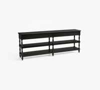 Mesa Consola Moderna de Roble Negro Americano RH Distinguished, Mesa de Entrada Personalizable con 2 Cajones, Mesa Auxiliar de Lujo con Patas de Espiga