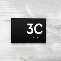 Panneaux de signalisation ADA en braille pour bureaux, plaques de porte d'hôtel, numéros de porte en braille, plaque de porte en métal, numéros de maison