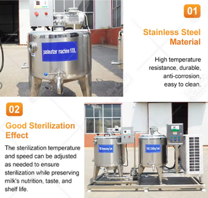 Tự Động 100 Lít Pasteurizer Sữa Nhỏ Nhà Máy Quá Trình Mini Nước Trái Cây Máy Khử trùng - Product Image 5