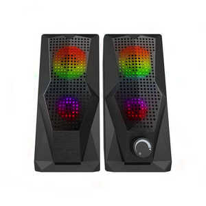 Computer Speakers RGB Multimedia Gaming Speakers for <b>PC</b> 2.0 <b>Wired</b> USB Powered Stereo Volume <b>Control</b> Dual Channel AUX 3.5mm - Product Image 3